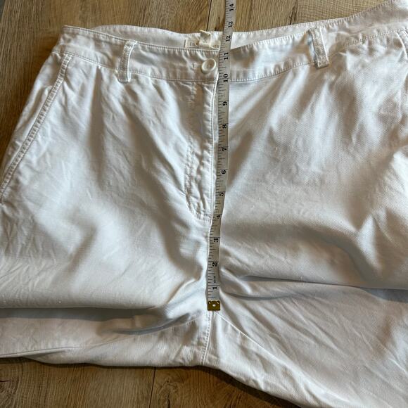 Eileen Fisher Cotton Hemp Tapered Pant White 12 - Picture 9 of 10